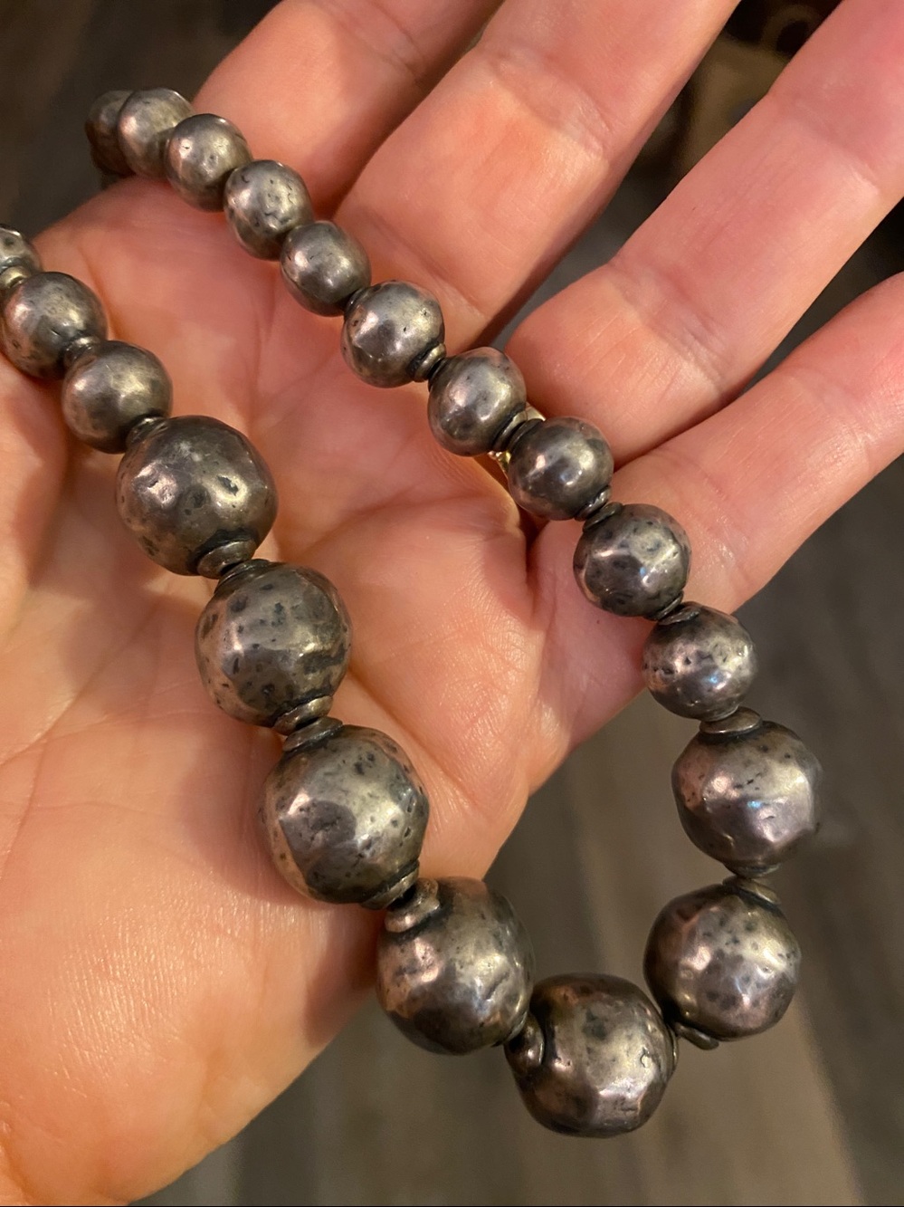 Silpada 925 Oxidized Sterling Silver Bead Necklace 17–20” 34.4g